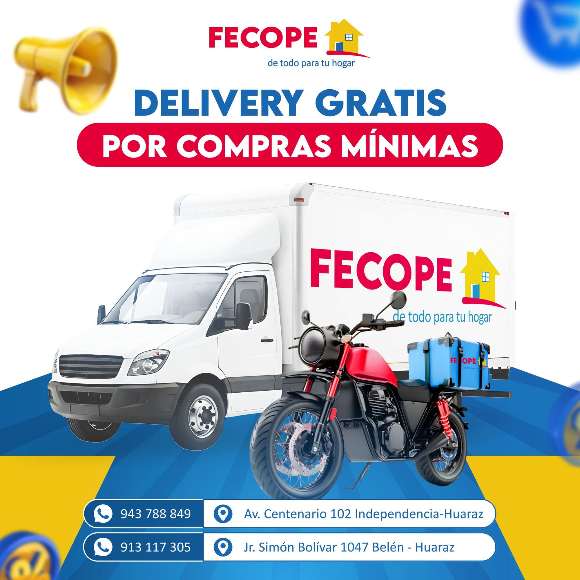 Delivery gratis por compras mínimas